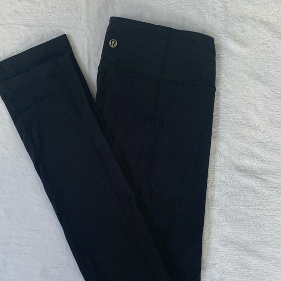 black lululemon reversible leggings - Picture 1 of 4